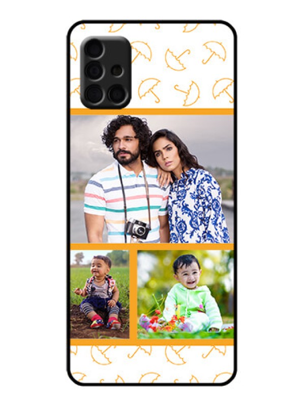 Custom Galaxy A51 Custom Metal Phone Case - Yellow Pattern Design