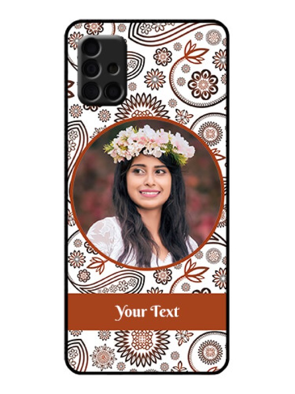 Custom Galaxy A51 Custom Metal Phone Case - Abstract Flower Design