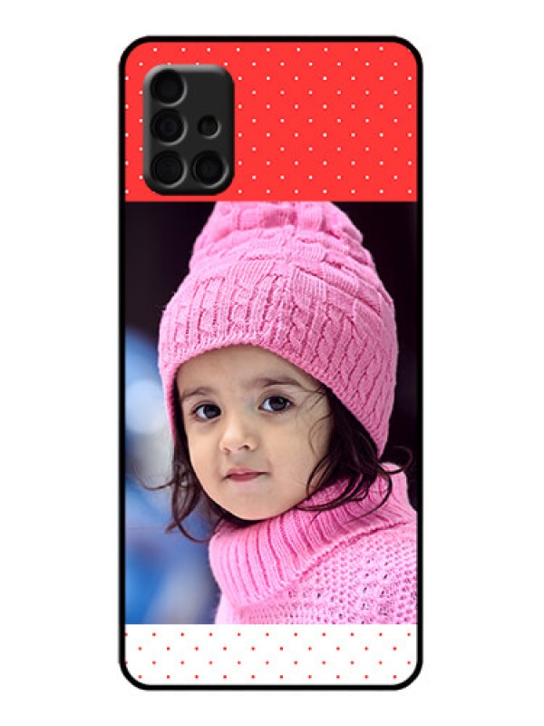 Custom Galaxy A51 Custom Metal Phone Case - Red Pattern Design