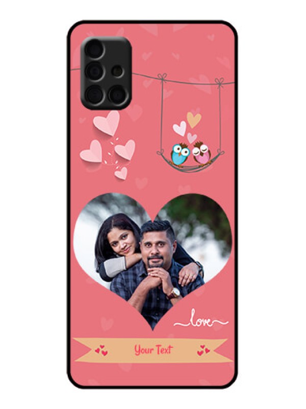 Custom Galaxy A51 Custom Metal Phone Case - Peach Color Love Design