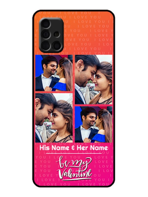 Custom Galaxy A51 Custom Metal Phone Case - I Love You Pink Design