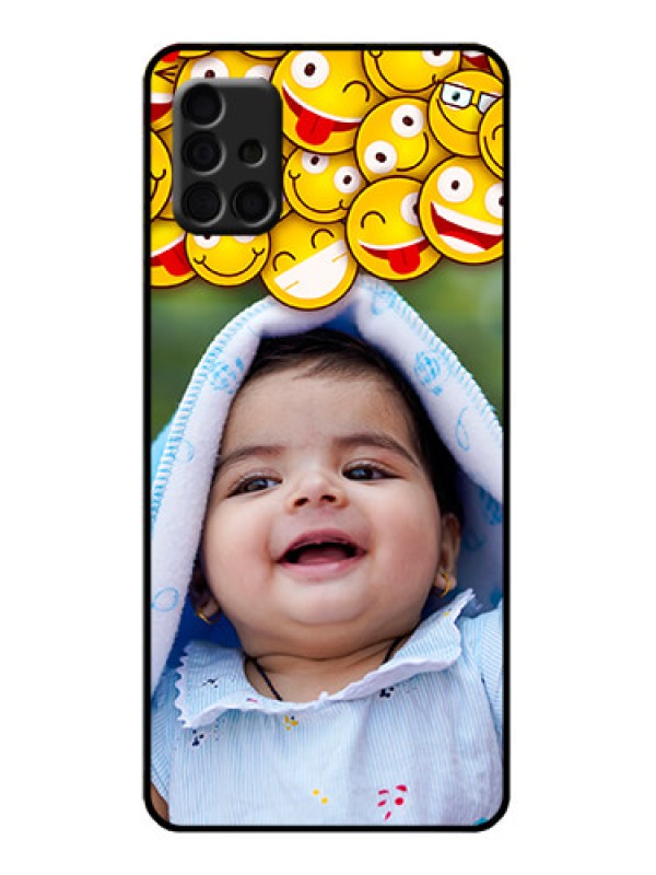 Custom Galaxy A51 Custom Metal Phone Case - With Smiley Emoji Design