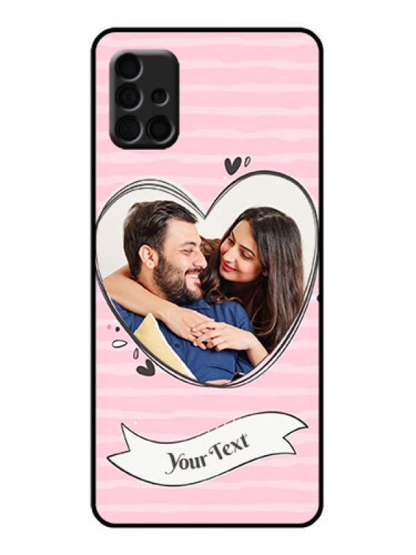 Custom Galaxy A51 Custom Metal Phone Case - Vintage Heart Design