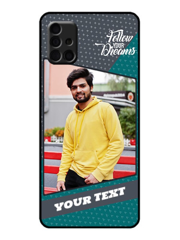 Custom Galaxy A51 Custom Metal Phone Case - Background Pattern Design With Quote