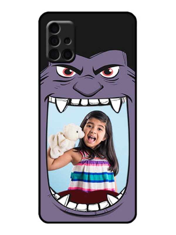 Custom Galaxy A51 Custom Metal Phone Case - Angry Monster Design