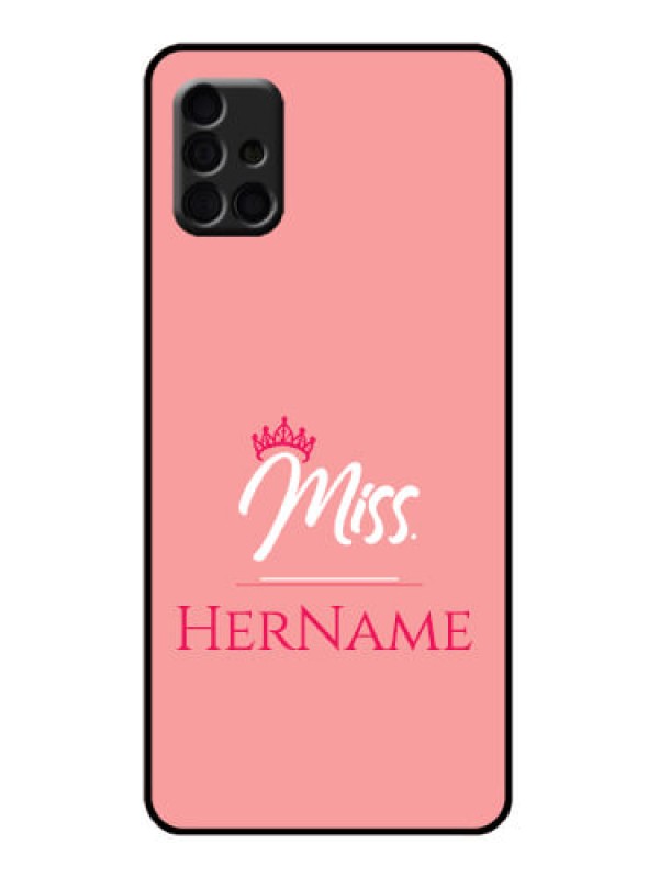 Custom Galaxy A51 Custom Metal Phone Case - Mrs With Name Design