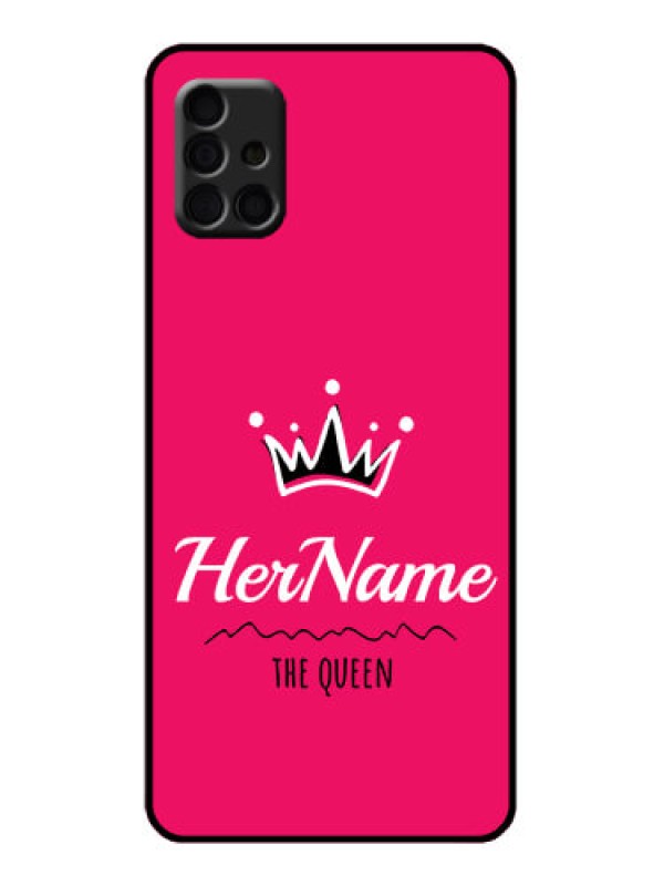 Custom Galaxy A51 Custom Metal Phone Case - Queen With Name Design