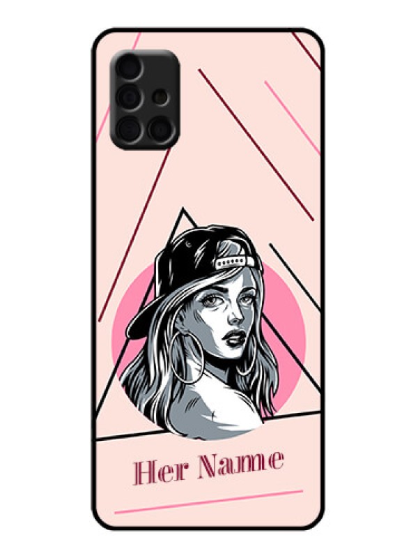 Custom Galaxy A51 Custom Metal Phone Case - Rockstar Girl Design