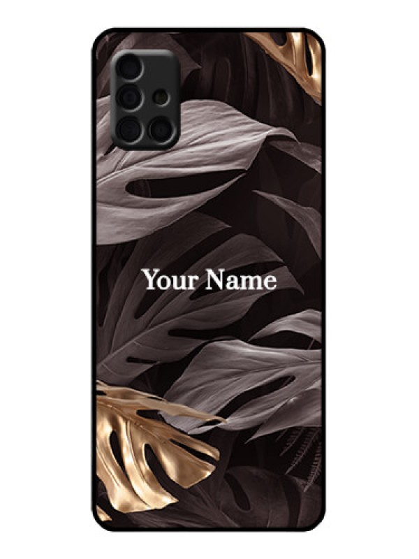 Custom Galaxy A51 Custom Metal Phone Case - Wild Leaves Digital Paint Design