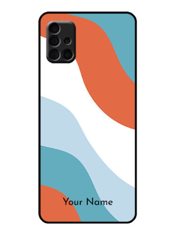Custom Galaxy A51 Custom Metal Phone Case - Coloured Waves Design