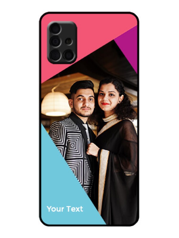Custom Galaxy A51 Custom Metal Phone Case - Stacked Triple Colour Design
