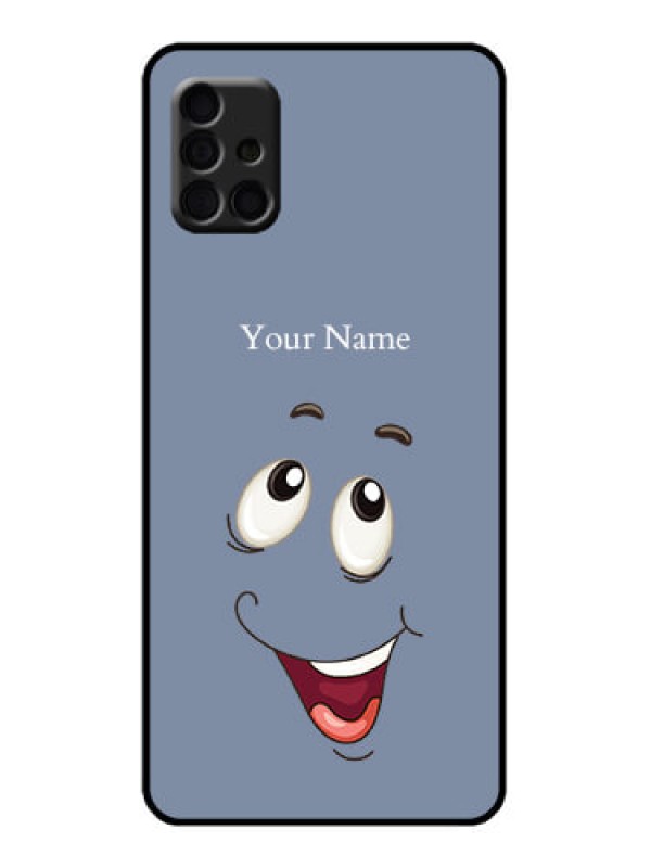 Custom Galaxy A51 Custom Metal Phone Case - Laughing Cartoon Face Design