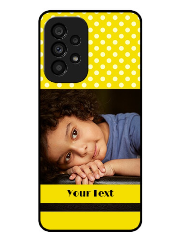 Custom Galaxy A53 5G Custom Metal Phone CaseBright Yellow Case Design