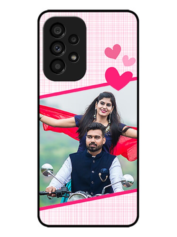Custom Galaxy A53 5G Custom Metal Phone CaseLove Shape Heart Design