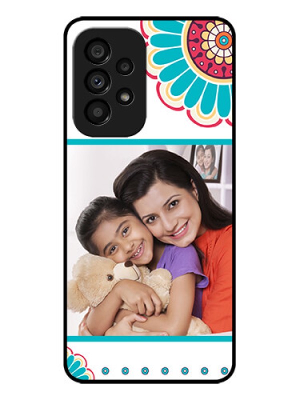 Custom Galaxy A53 5G Custom Metal Phone CaseFlower Design
