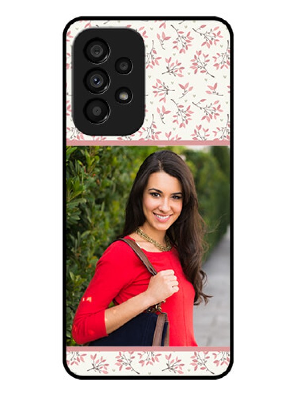 Custom Galaxy A53 5G Custom Metal Phone CaseStunning Floral Design