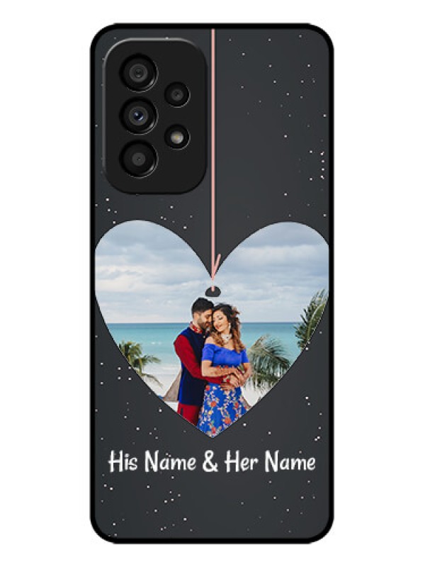 Custom Galaxy A53 5G Custom Metal Phone CaseHanging Heart Design