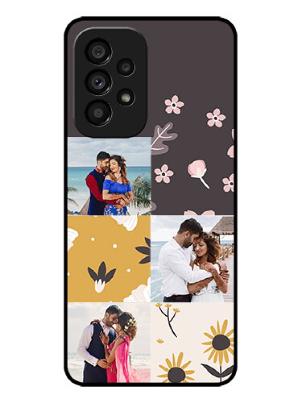 Custom Galaxy A53 5G Custom Metal Phone Case3 Images With Floral Design