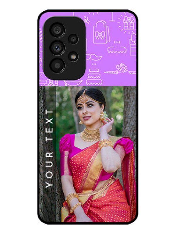 Custom Galaxy A53 5G Custom Metal Phone CaseBirthday Icons Design