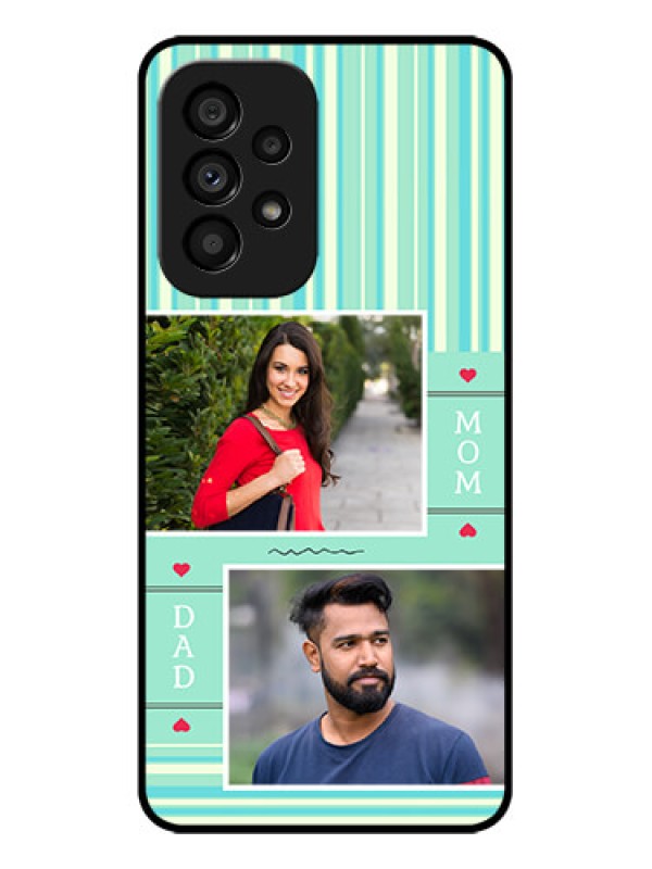 Custom Galaxy A53 5G Custom Metal Phone CaseMom and Dad Pic Design