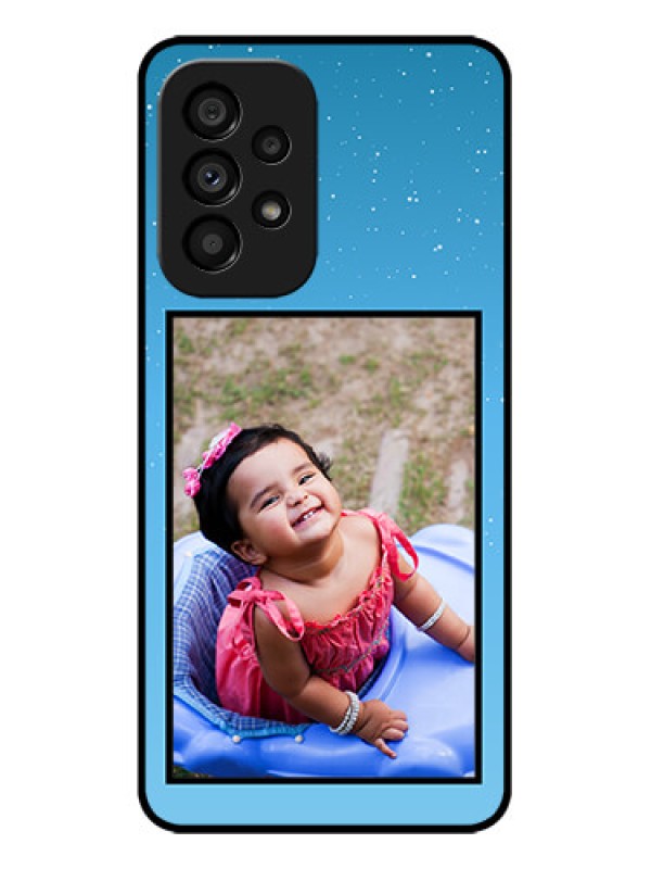 Custom Galaxy A53 5G Custom Metal Phone CaseWave Pattern Colorful Design