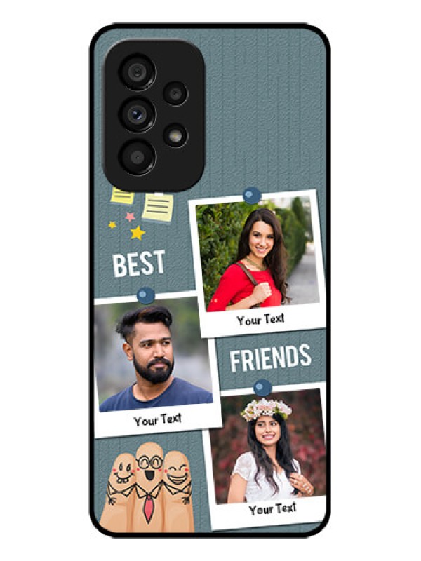 Custom Galaxy A53 5G Custom Metal Phone CaseSticky Frames And Friendship Design