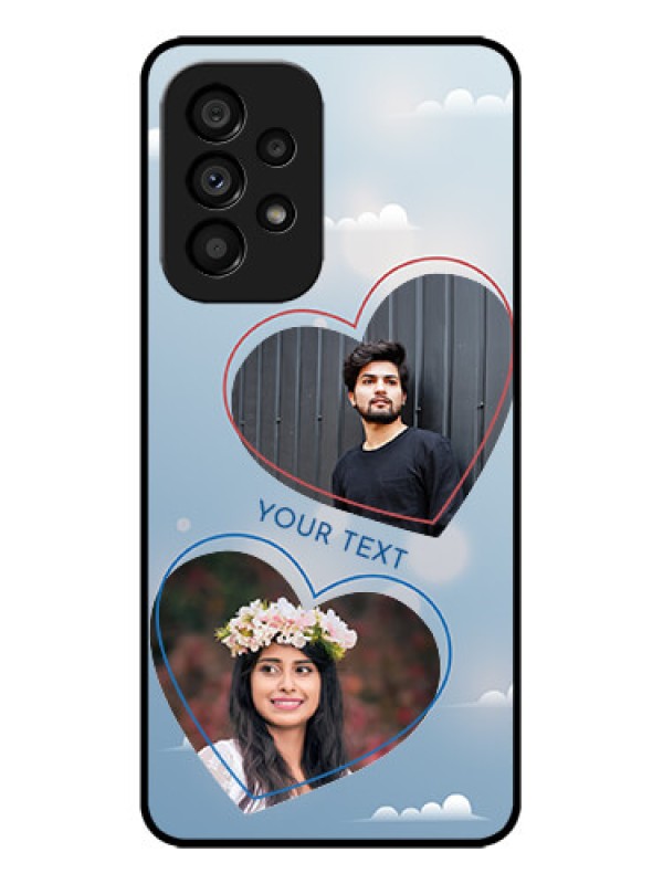 Custom Galaxy A53 5G Custom Metal Phone CaseBlue Color Couple Design