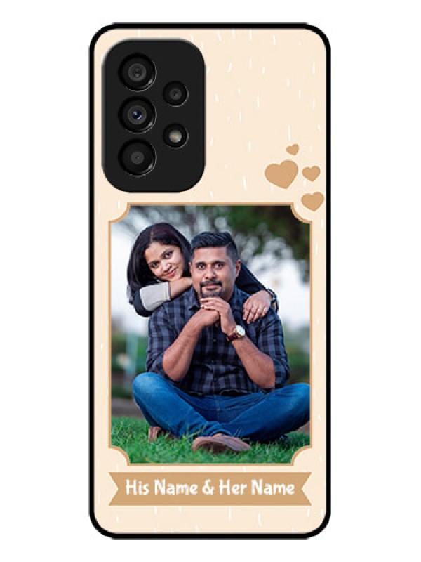 Custom Galaxy A53 5G Custom Metal Phone CaseWith Confetti Love Design