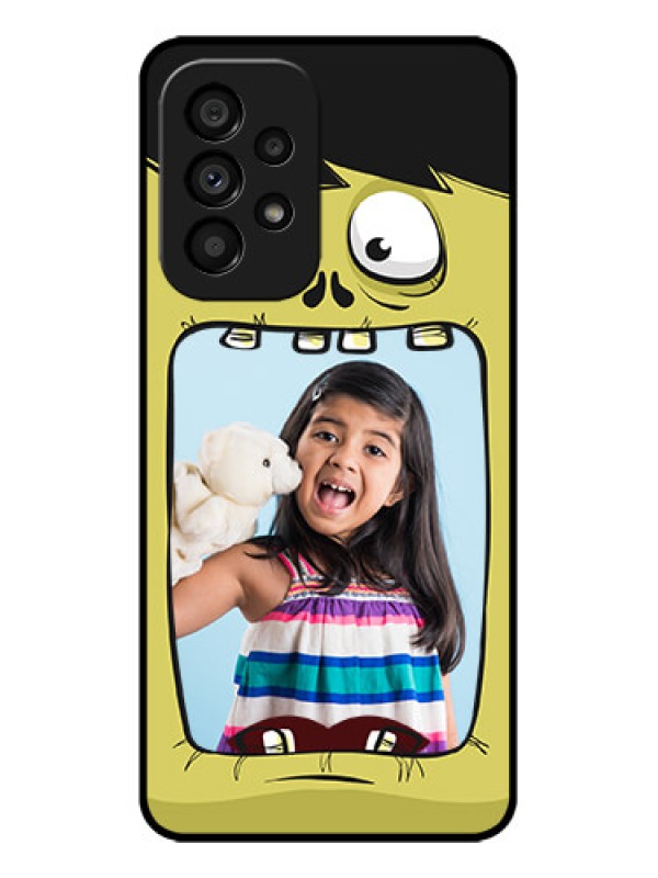 Custom Galaxy A53 5G Custom Metal Phone CaseCartoon Monster Back Case Design
