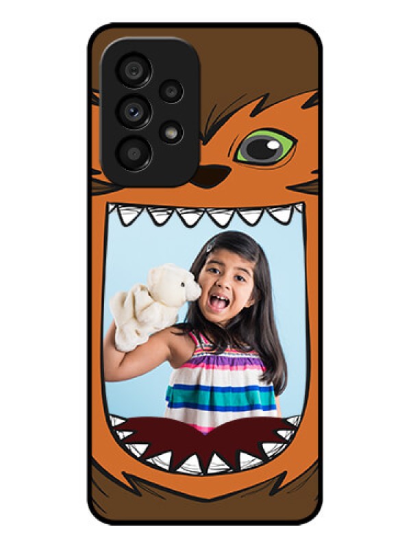 Custom Galaxy A53 5G Custom Metal Phone CaseOwl Monster Back Case Design