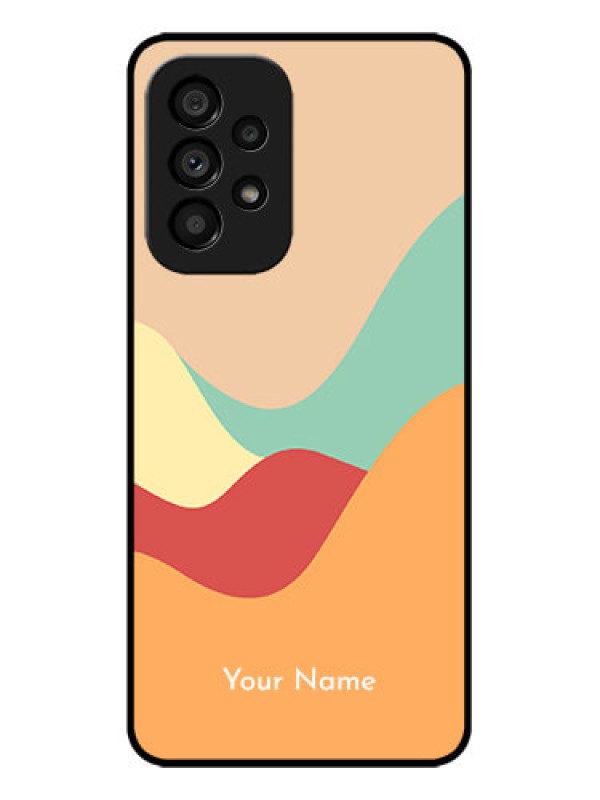 Custom Galaxy A53 5G Custom Metal Phone CaseOcean Waves Multi - Colour Design