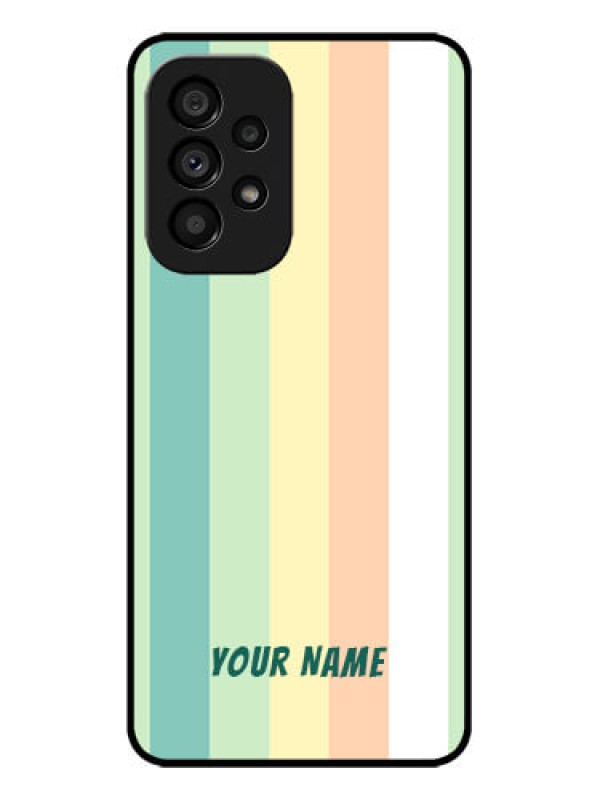 Custom Galaxy A53 5G Custom Metal Phone CaseMulti - Colour Stripes Design