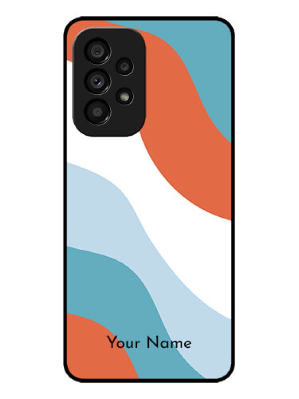 Custom Galaxy A53 5G Custom Metal Phone CaseColoured Waves Design