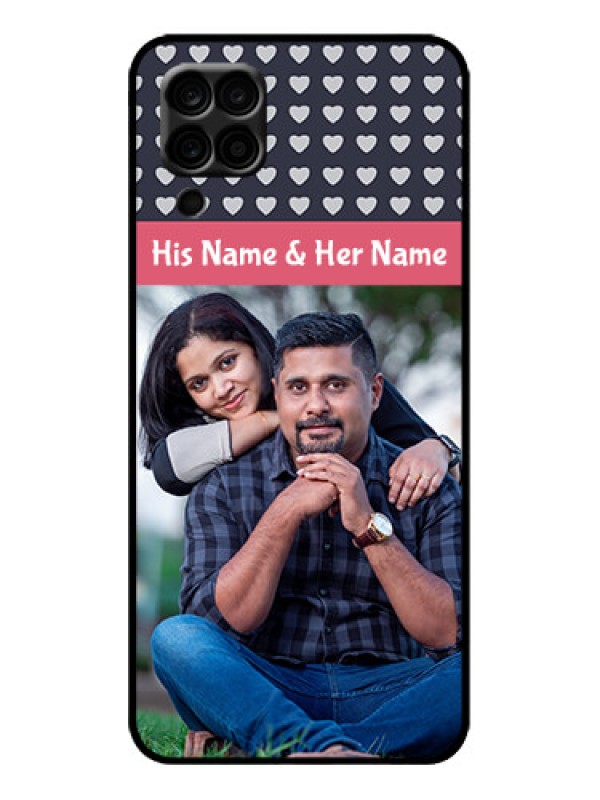 Custom Galaxy F12 Custom Metal Phone Case - Love Symbols Design