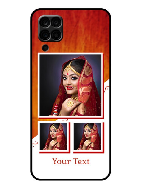 Custom Galaxy F12 Custom Metal Phone Case - Wedding Memories Design
