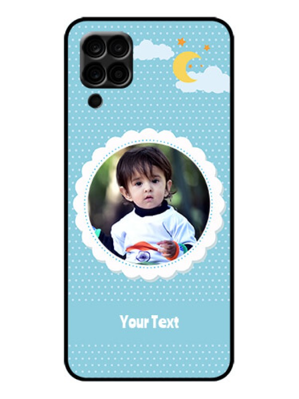 Custom Galaxy F12 Custom Metal Phone Case - Violet Pattern Design