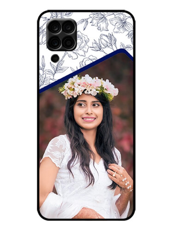 Custom Galaxy F12 Custom Metal Phone Case - Classy Floral Design