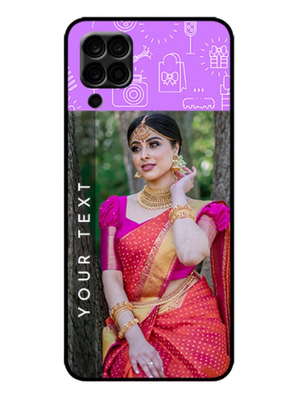 Custom Galaxy F12 Custom Metal Phone Case - Birthday Icons Design