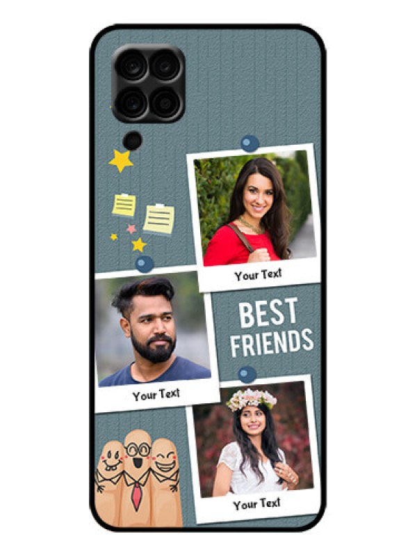 Custom Galaxy F12 Custom Metal Phone Case - Sticky Frames And Friendship Design
