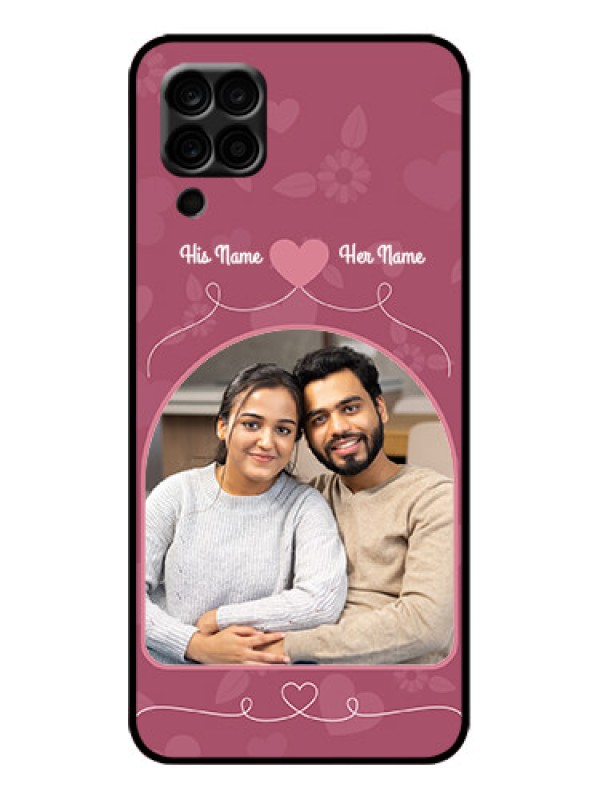 Custom Galaxy F12 Custom Metal Phone Case - Love Floral Design