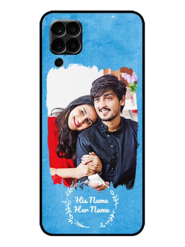 Custom Galaxy F12 Custom Metal Phone Case - Blue Color Vintage Design