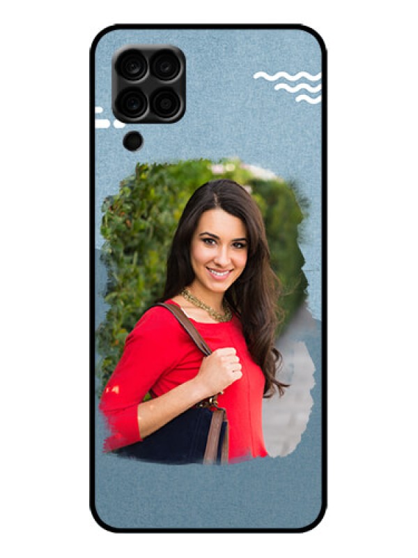 Custom Galaxy F12 Custom Metal Phone Case - Grunge Line Art Design