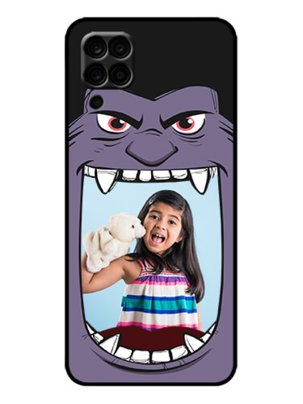 Custom Galaxy F12 Custom Metal Phone Case - Angry Monster Design
