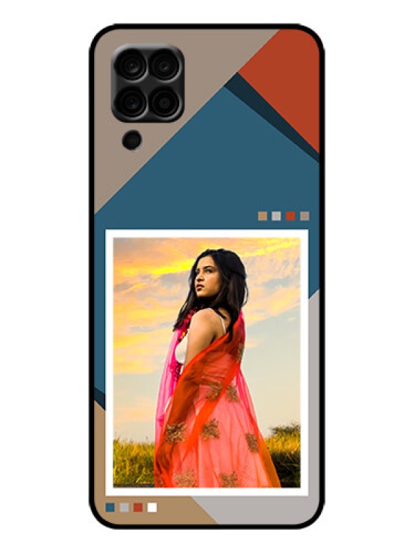 Custom Galaxy F12 Custom Metal Phone Case - Retro Color Pallet Design