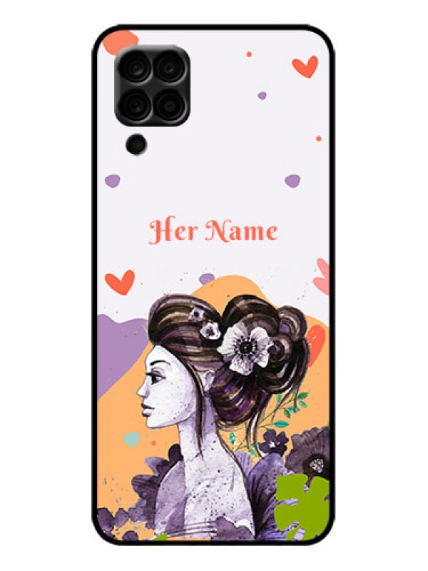 Custom Galaxy F12 Custom Metal Phone Case - Woman And Nature Design
