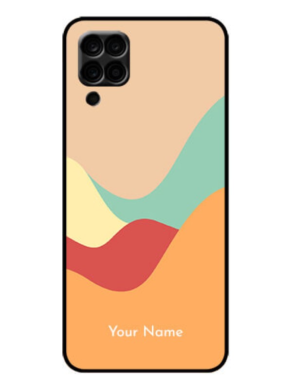 Custom Galaxy F12 Custom Metal Phone Case - Ocean Waves Multi - Colour Design