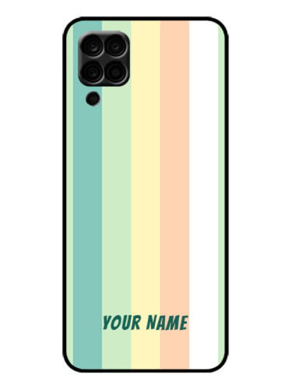 Custom Galaxy F12 Custom Metal Phone Case - Multi - Colour Stripes Design