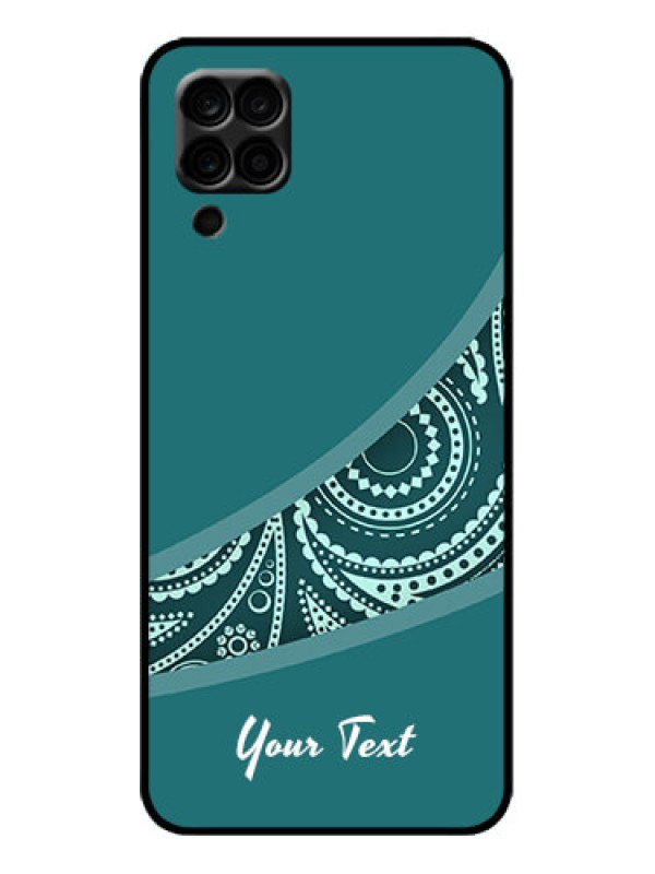 Custom Galaxy F12 Custom Metal Phone Case - Semi Visible Floral Design