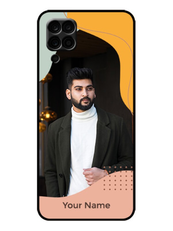 Custom Galaxy F12 Custom Metal Phone Case - Tri - Coloured Overlay Design