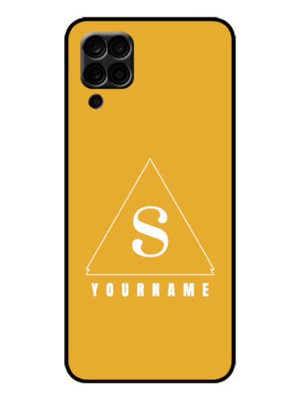 Custom Galaxy F12 Custom Metal Phone Case - Simple Triangle Design
